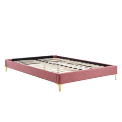 Sutton Dusty Rose Performance Velvet Queen Bed Frame - Ornate Home