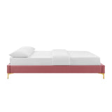 Sutton Dusty Rose Performance Velvet Queen Bed Frame - Ornate Home