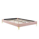 Sutton Pink Performance Velvet Full Bed Frame - Ornate Home