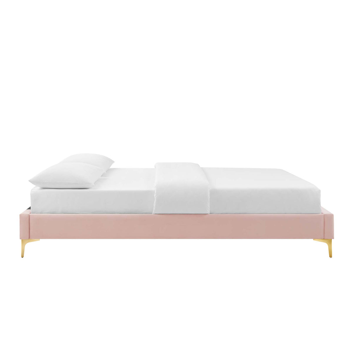 Sutton Pink Performance Velvet Full Bed Frame - Ornate Home