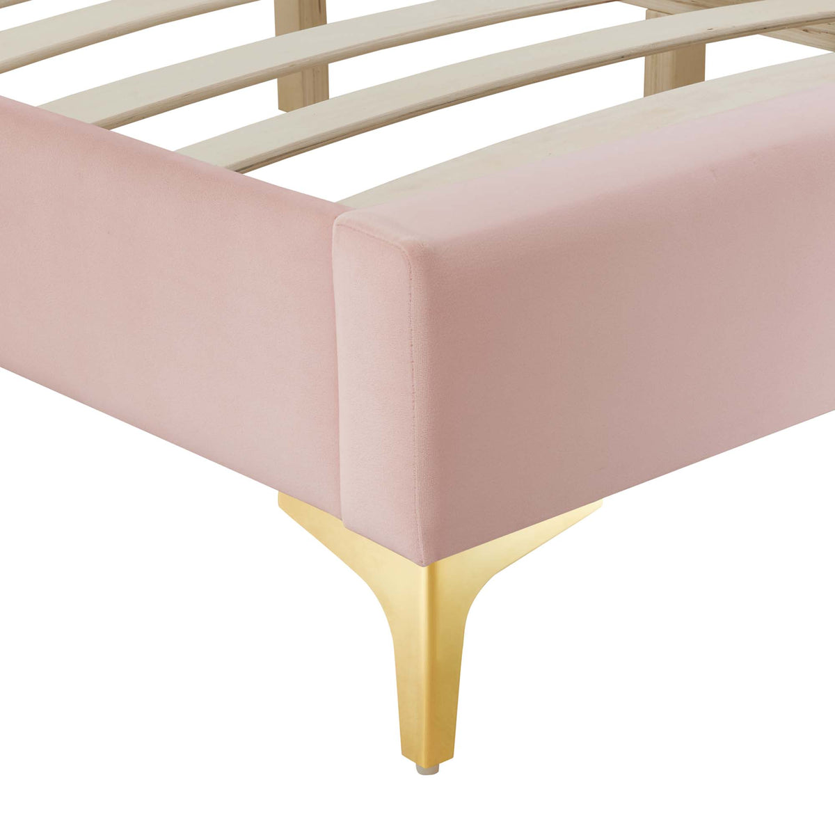 Sutton Pink Performance Velvet Full Bed Frame - Ornate Home