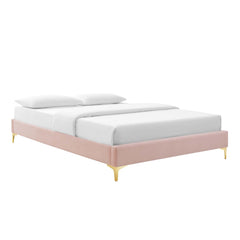 Sutton Pink Performance Velvet Queen Bed Frame - Ornate Home
