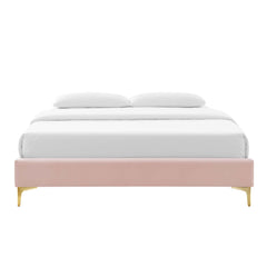 Sutton Pink Performance Velvet Queen Bed Frame - Ornate Home