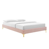 Sutton Pink Performance Velvet Twin Bed Frame - Ornate Home