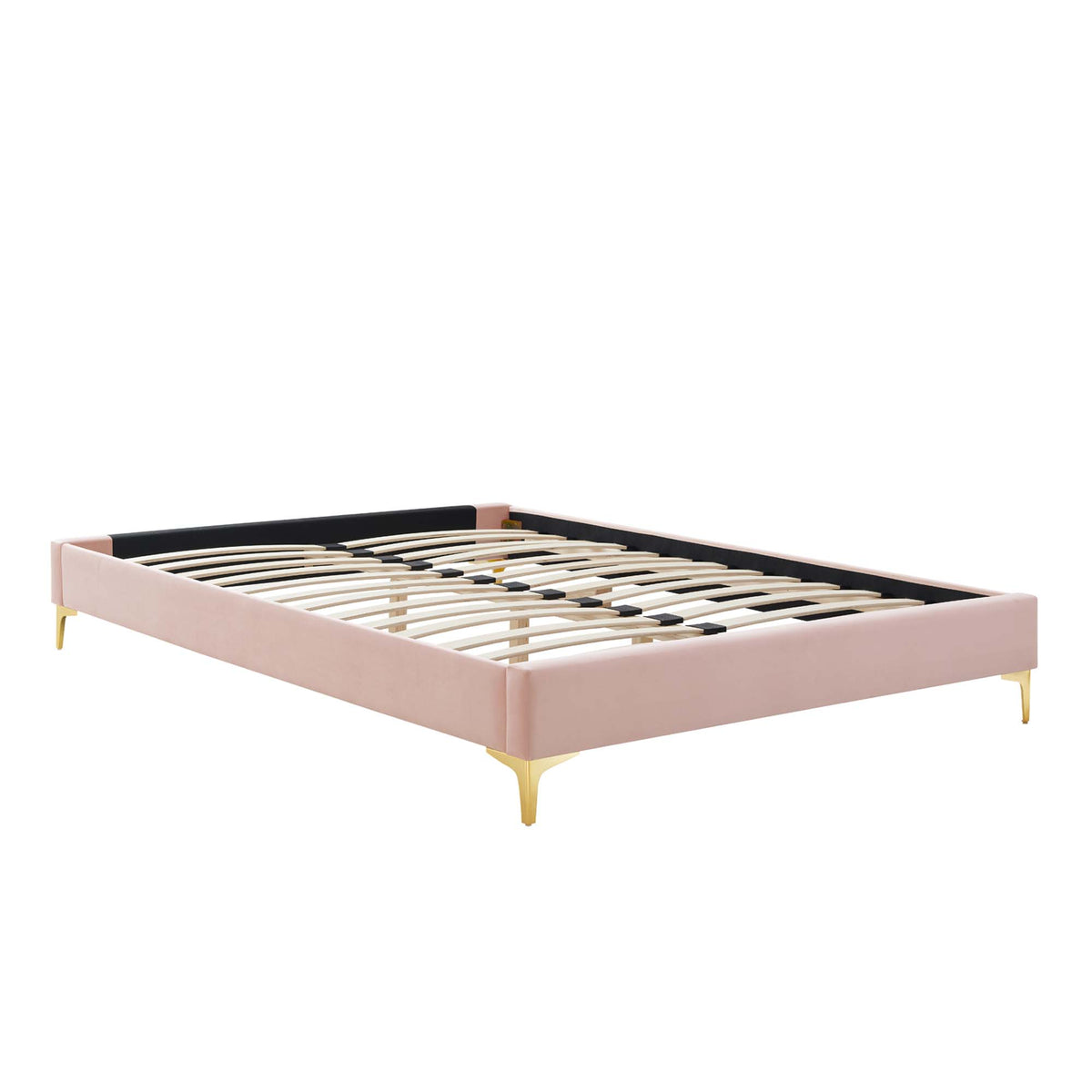Sutton Pink Performance Velvet Twin Bed Frame - Ornate Home