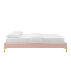 Sutton Pink Performance Velvet Twin Bed Frame - Ornate Home