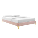 Sutton Pink Performance Velvet Twin Bed Frame - Ornate Home