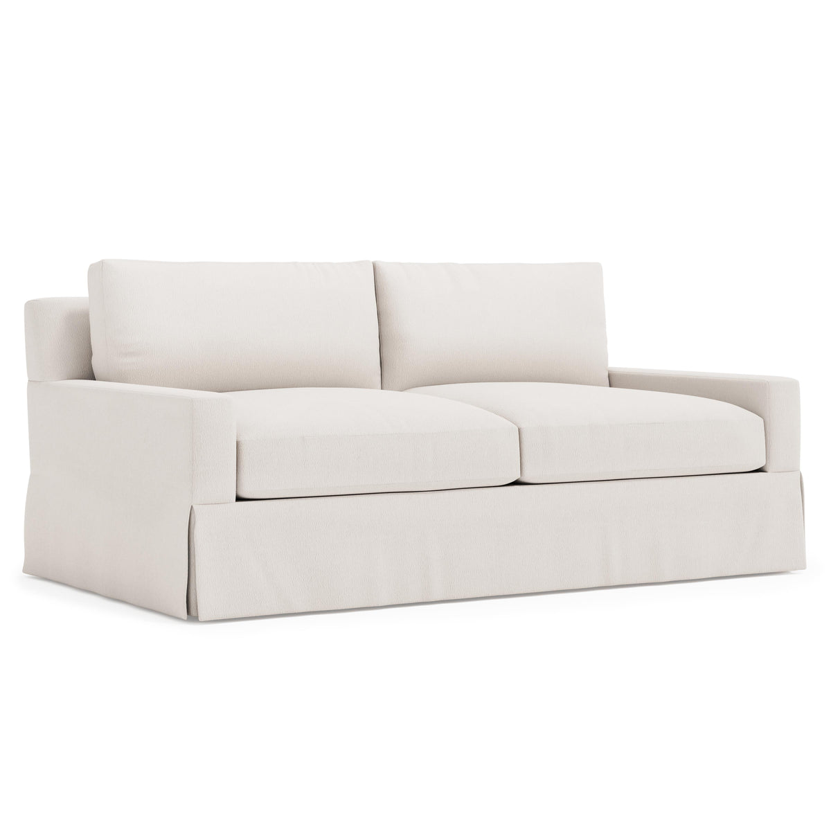 Sutton White Loveseat Without Pillows - Ornate Home
