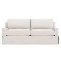 Sutton White Loveseat Without Pillows - Ornate Home