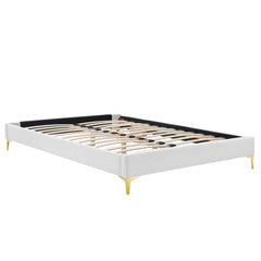 Sutton White Performance Velvet Full Bed Frame - Ornate Home