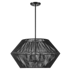 Suva Black 4 Light Rope Pendant - Ornate Home