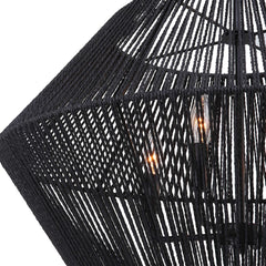 Suva Black 4 Light Rope Pendant - Ornate Home