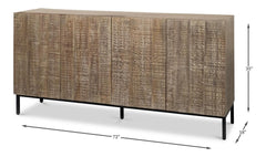 Suzette Black Sideboard - Ornate Home