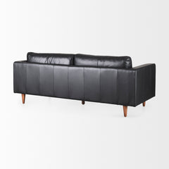 Svend Black Leather Sofa - Ornate Home