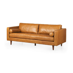 Svend Tan Leather Sofa - Ornate Home