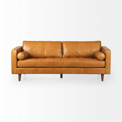 Svend Tan Leather Sofa - Ornate Home