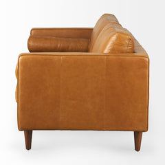 Svend Tan Leather Sofa - Ornate Home