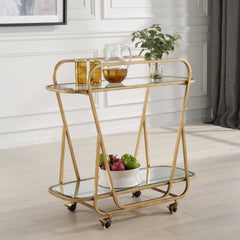 Swain Brass Serving Cart - Ornate Home