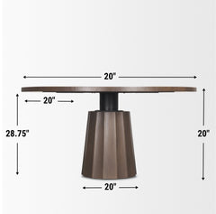 Swanson Dark Brown 60" Round Pedestal Dining Table