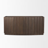Swanson Dark Brown Wooden Scalloped Sideboard