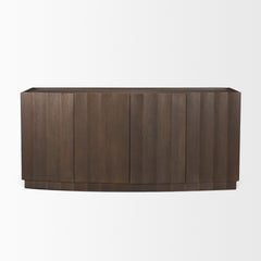 Swanson Dark Brown Wooden Scalloped Sideboard