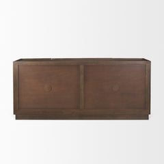 Swanson Dark Brown Wooden Scalloped Sideboard