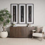 Swanson Dark Brown Wooden Scalloped Sideboard