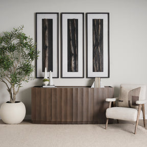 Swanson Dark Brown Wooden Scalloped Sideboard