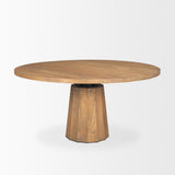 Swanson Light Brown 60" Round Pedestal Dining Table