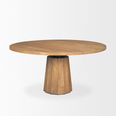 Swanson Light Brown 60" Round Pedestal Dining Table