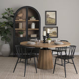 Swanson Light Brown 60" Round Pedestal Dining Table