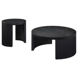 Sweeney Black 2-piece Coffee and End Occasional Table Set - Ornate Home