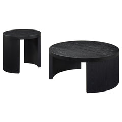 Sweeney Black 2-piece Coffee and End Occasional Table Set - Ornate Home