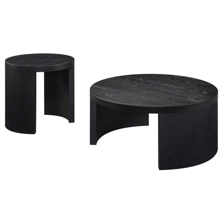 Sweeney Black 2-piece Coffee and End Occasional Table Set - Ornate Home