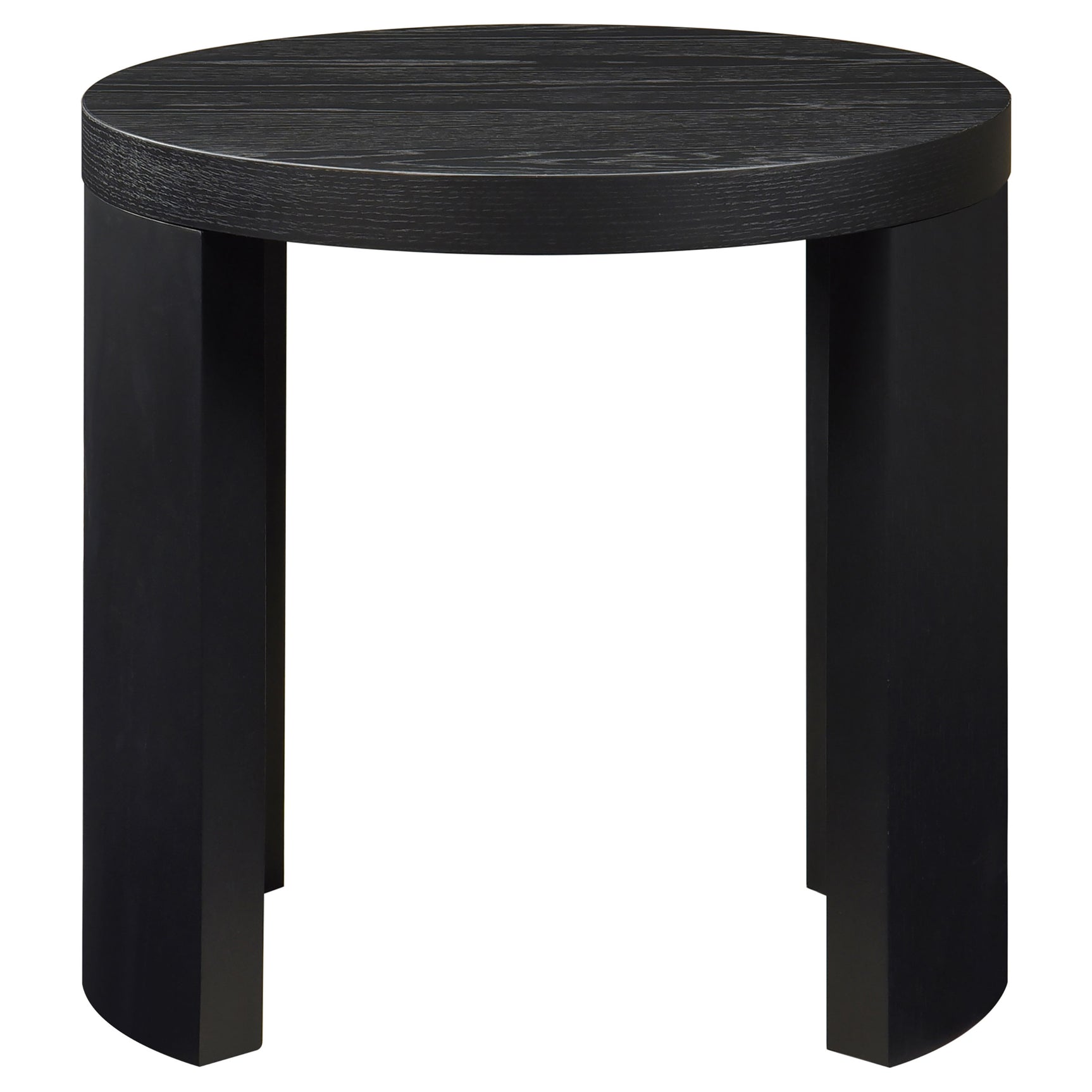 Sweeney Black 24-inch Round Wood Occasional Side End Table - Ornate Home