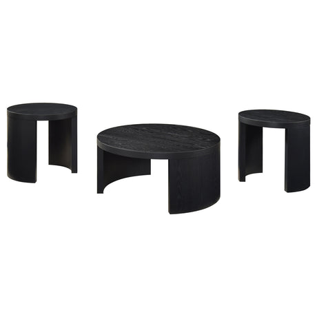 Sweeney Black 3-piece Coffee and End Occasional Table Set - Ornate Home