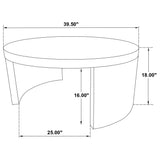 Sweeney Black 39-inch Round Wood Occasional Cocktail Coffee Table - Ornate Home
