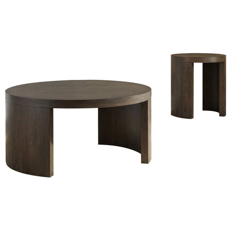 Sweeney Dark Walnut 2-piece Coffee and End Occasional Table Set - Ornate Home