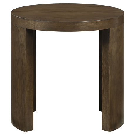 Sweeney Dark Walnut 24-inch Round Wood Occasional Side End Table - Ornate Home