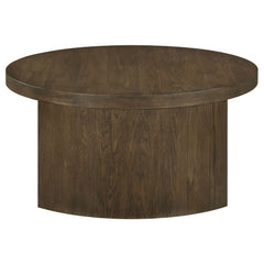 Sweeney Dark Walnut 39-inch Round Wood Occasional Cocktail Coffee Table - Ornate Home