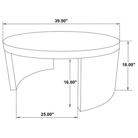 Sweeney Dark Walnut 39-inch Round Wood Occasional Cocktail Coffee Table - Ornate Home