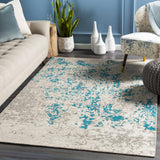 Sweeny Beige/Blue Abstract Area Rug - Clearance - Ornate Home