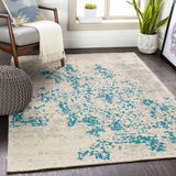 Sweeny Beige/Blue Abstract Area Rug - Clearance - Ornate Home