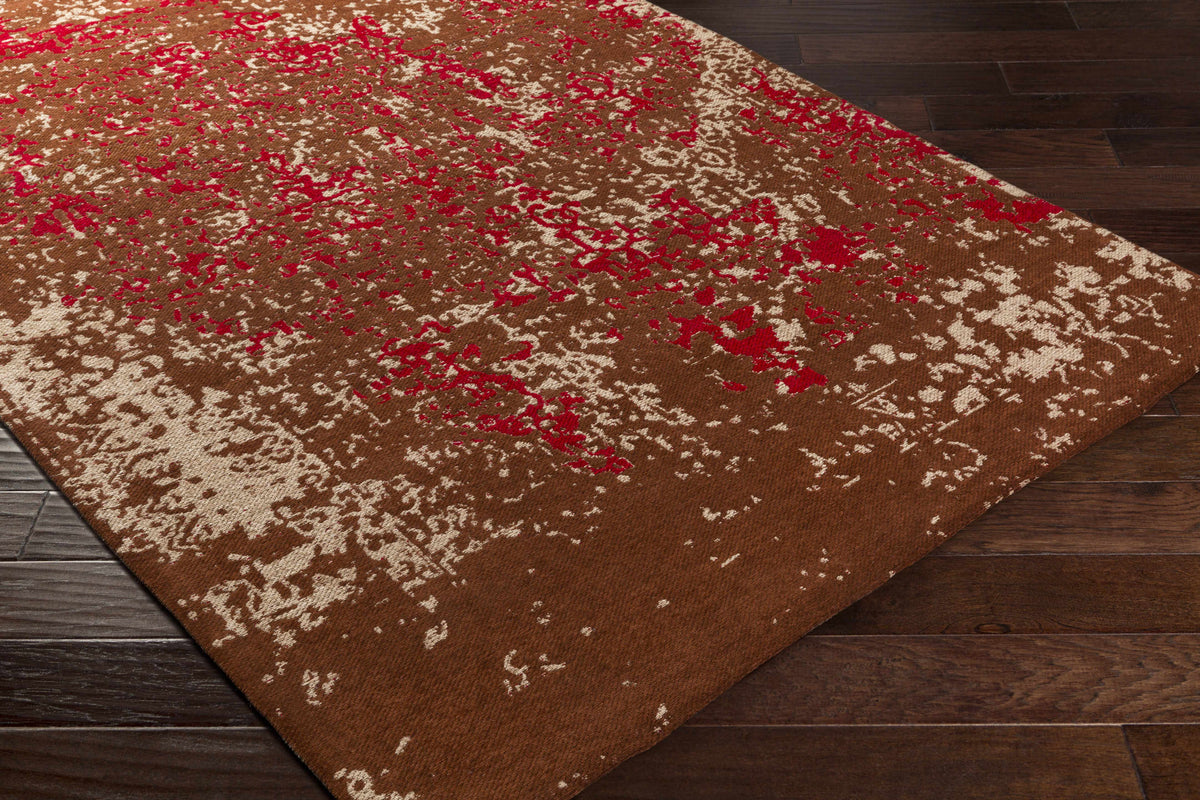 Sweeny Rust/Red Abstract Area Rug - Clearance - Ornate Home