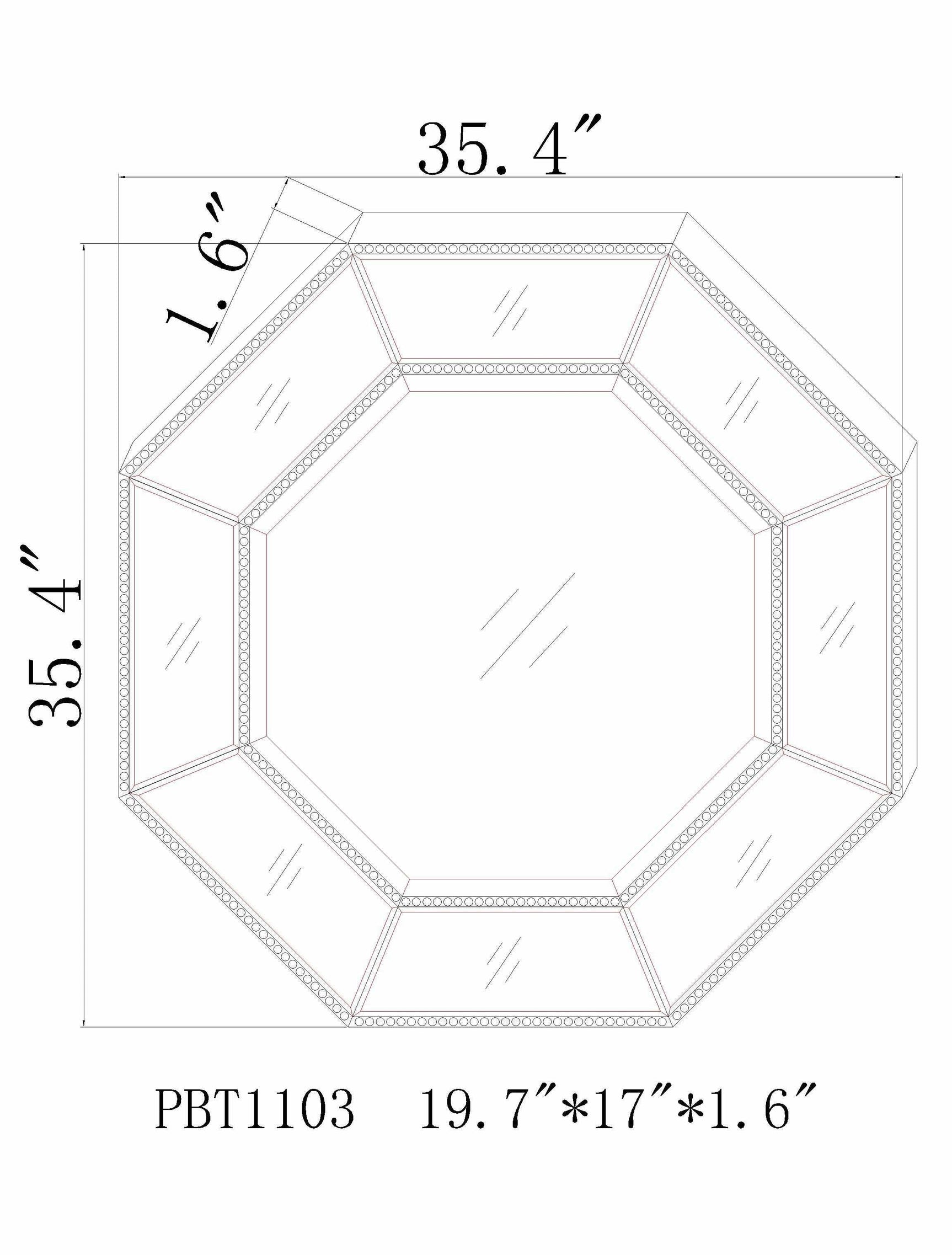 Swellendam Gold Octagonal Mirror - Ornate Home