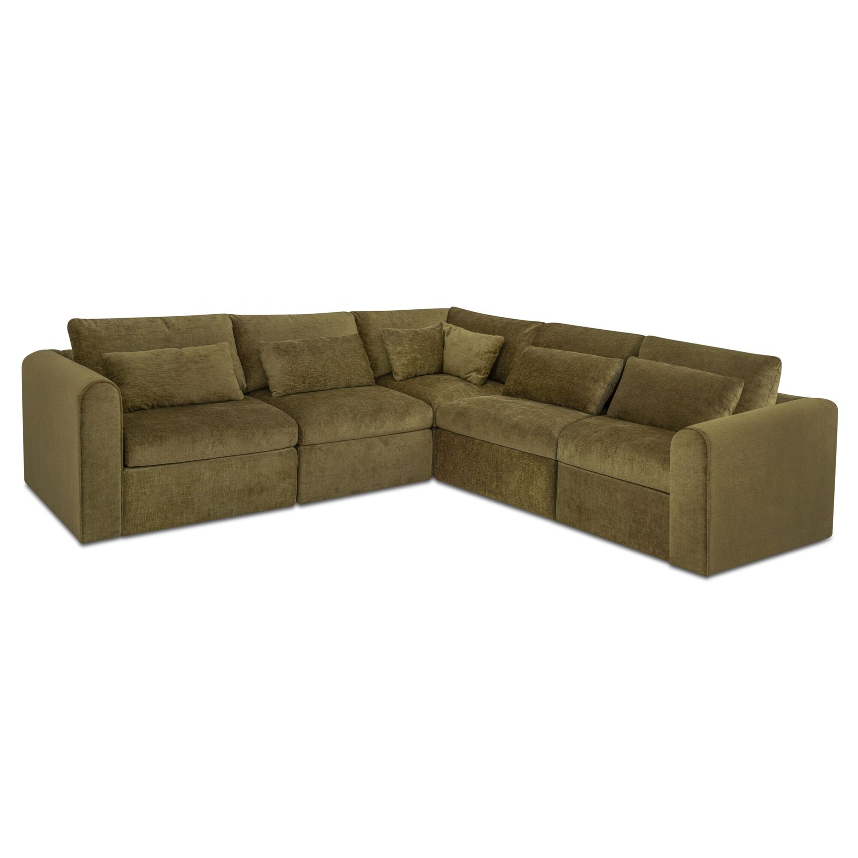 Swift Dark Green Classic L Modular Sectional - Ornate Home