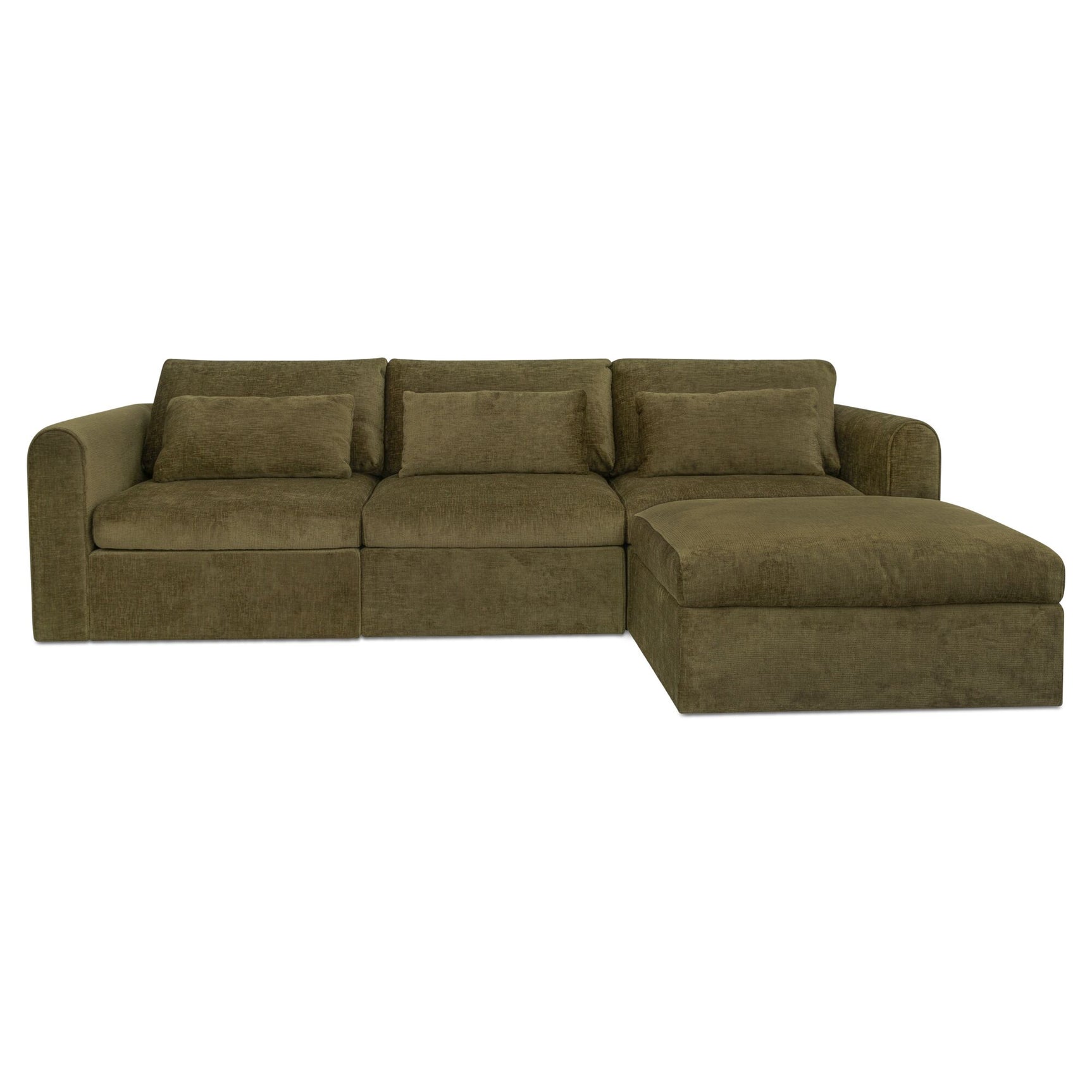 Swift Dark Green Lounge Modular Sectional - Ornate Home
