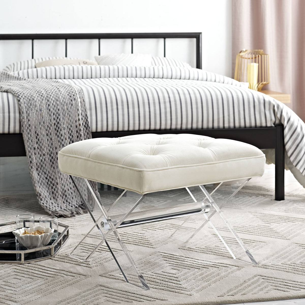 Swift Ivory Bench - Ornate Home