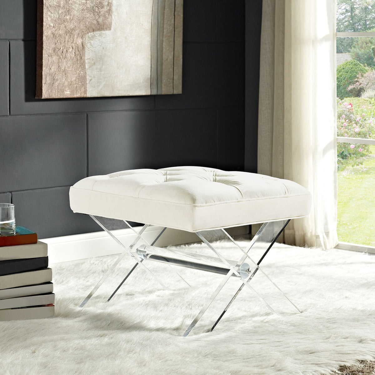 Swift Ivory Bench - Ornate Home