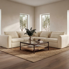 Swift Light Beige Classic L Modular Sectional - Ornate Home